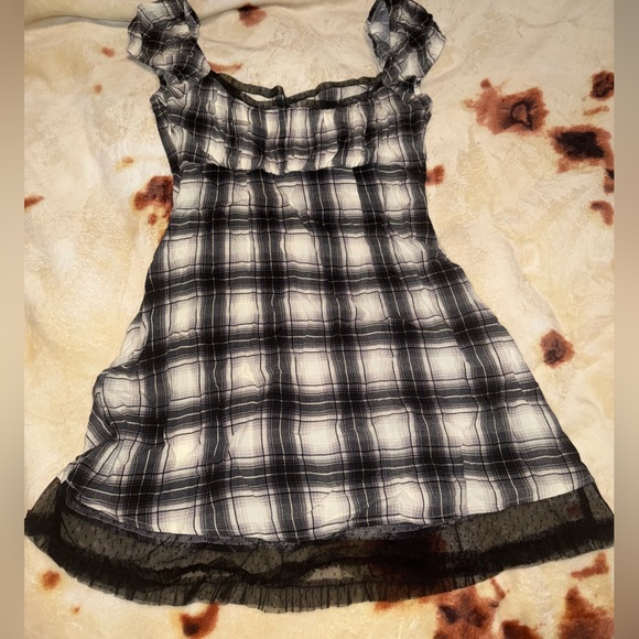 Kimchi Blue Black and White Plaid Top - Picture 2 of 4